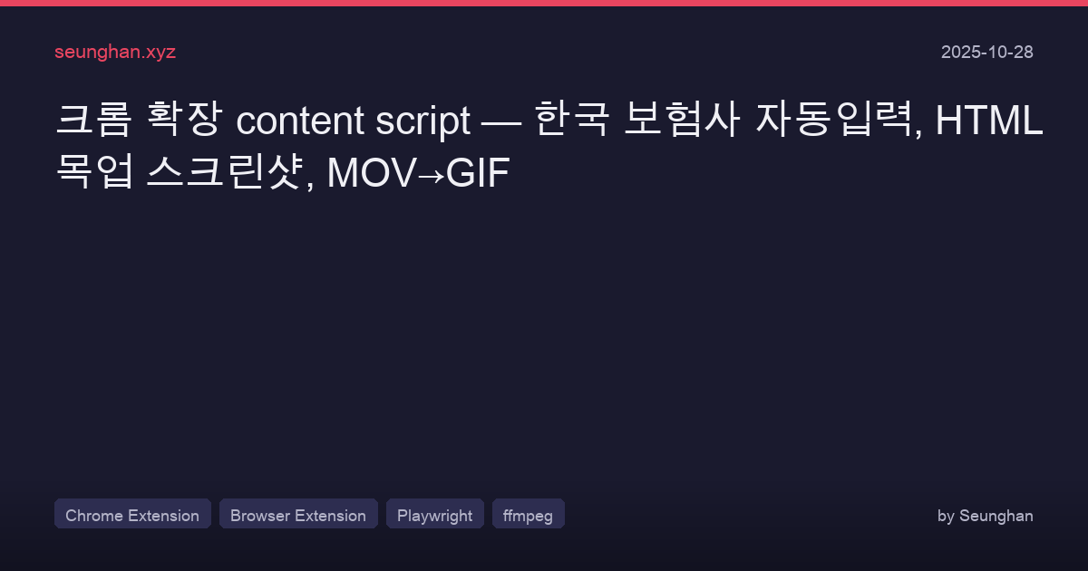 Chrome Extension Insurance Autofill Playwright Gif