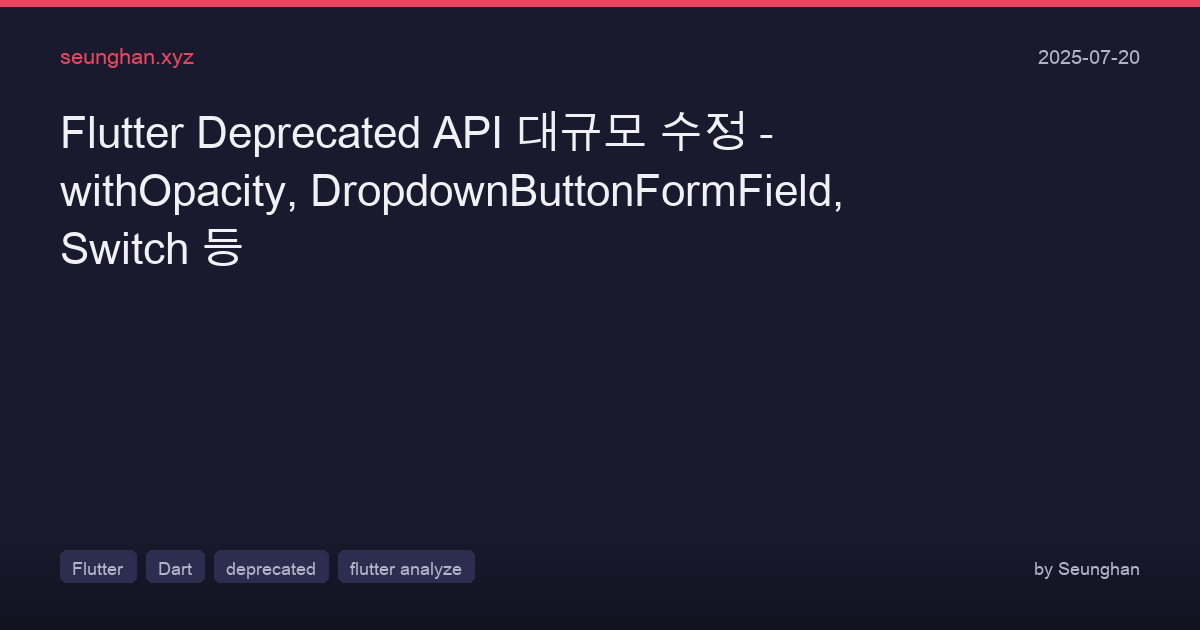 Flutter Deprecated Api Mass Fix