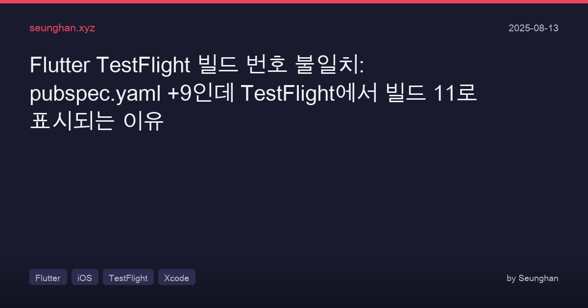Flutter Testflight Build Number Mismatch
