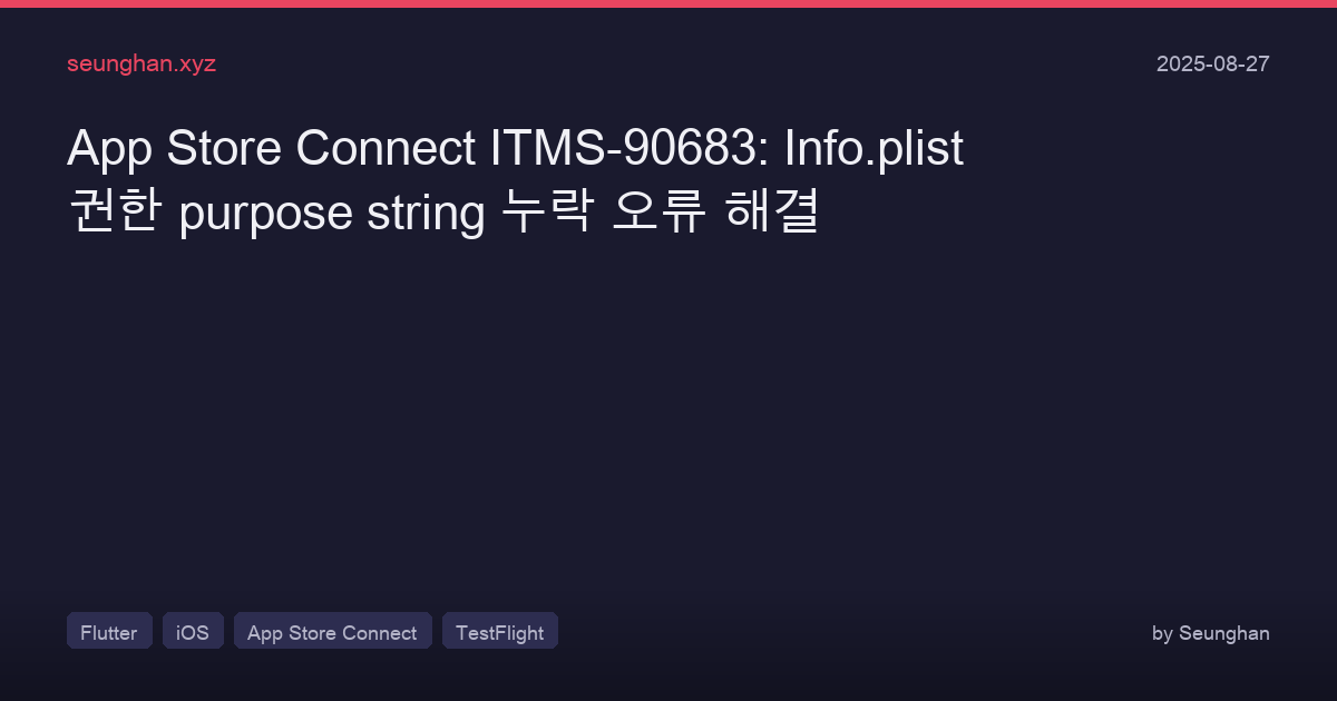 Ios Itms 90683 Permission Strings