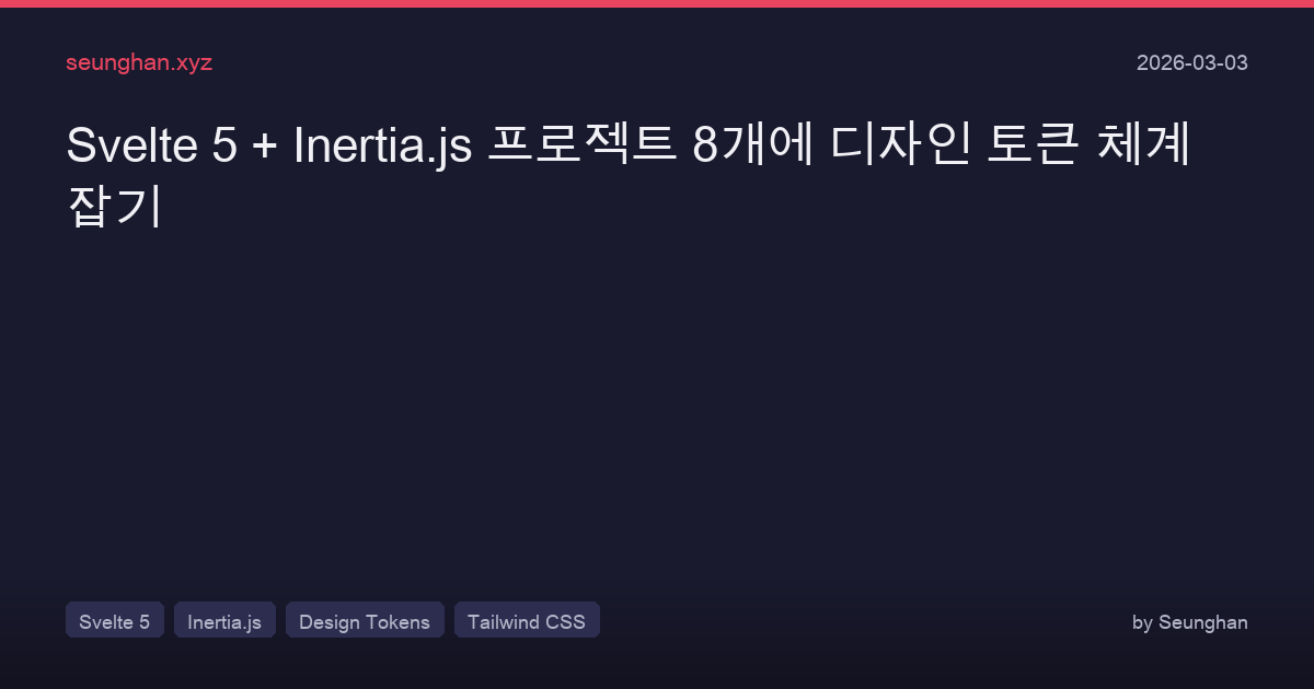 Svelte Inertia Design Tokens System