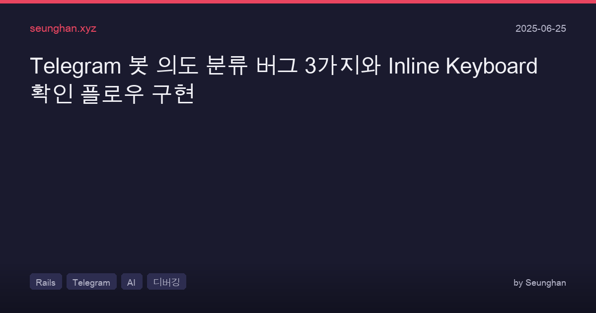 Telegram Bot Intent Classification Bugs